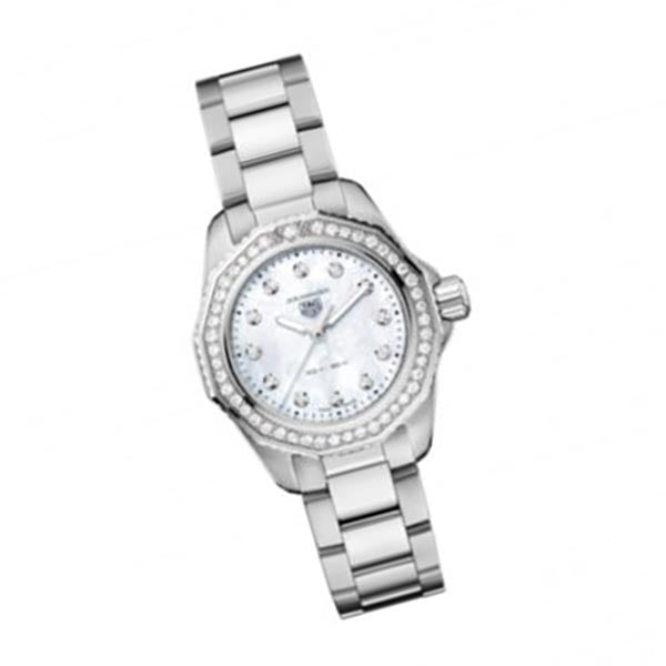 Tag Heuer Aquaracer Professional 200 Quartz Diamond Mother of Pearl Dial Silver Steel Strap Watch for Women - WBP1417.BA0622 Buy Now By Tag Heuer