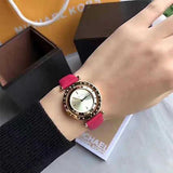 Michael Kors Averi Gold Dial Pink Leather Strap Watch for Women - MK2525 Buy Now By Michael Kors