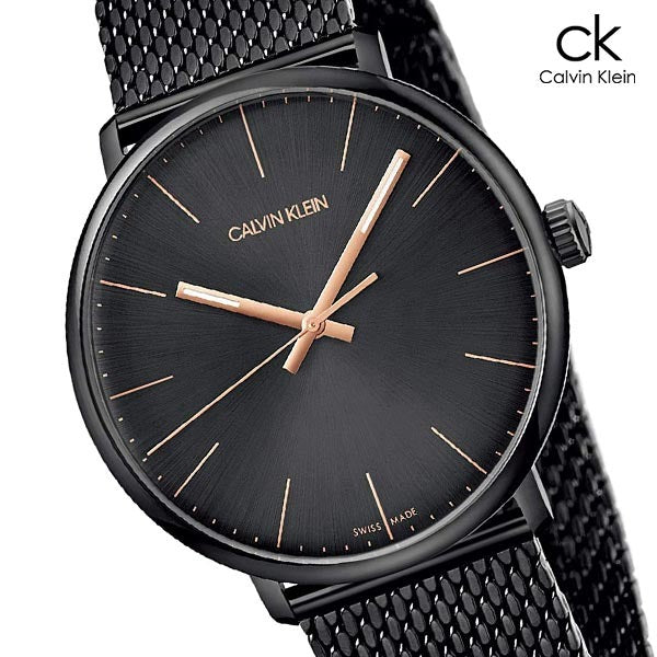 Calvin Klein High Noon Quartz Black Dial Black Mesh Bracelet Watch for Men - K8M21421 Buy Now By Calvin Klein