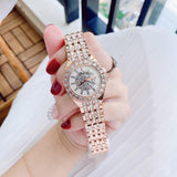 Bulova Phantom White Dial with Swarovski Baguettes Rose Gold Steel Strap Watch for Women - 98L268 Buy Now By Bulova