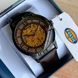 Fossil Townsman Automatic Skeleton Brown Dial Brown Leather Strap Watch for Men - ME3098 Buy Now By Fossil