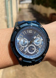 Guess Flagship Chronograph Blue Dial Blue Steel Strap Watch for Men - W0601G2 Buy Now By Guess
