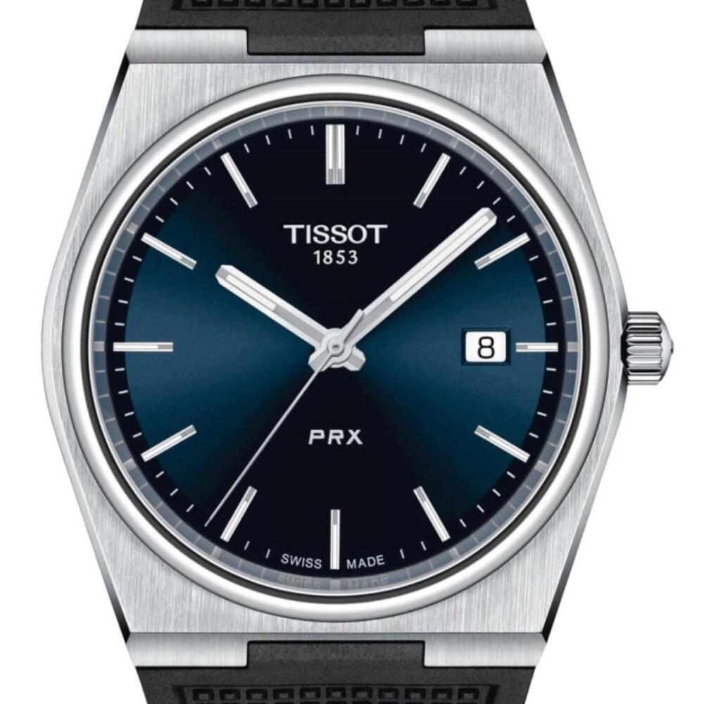 Tissot PRX Blue Dial Black Rubber Strap Watch For Men - T137.410.17.041.00 Buy Now By Tissot
