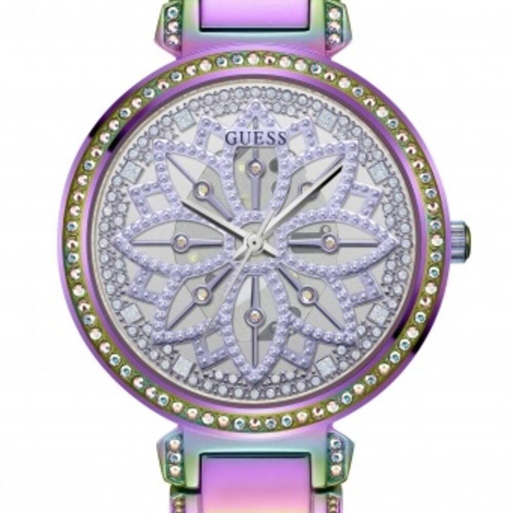 Guess Lily Analog Purple Dial Purple Steel Strap Watch For Women - GW0528L4 Buy Now By Guess