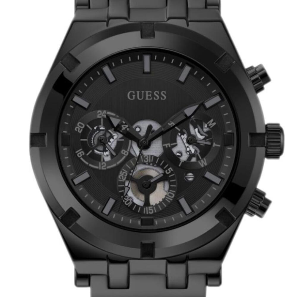 Guess Continental Chronograph Black Dial Black Mesh Strap Watch For Men - GW0582G3 Buy Now By Guess