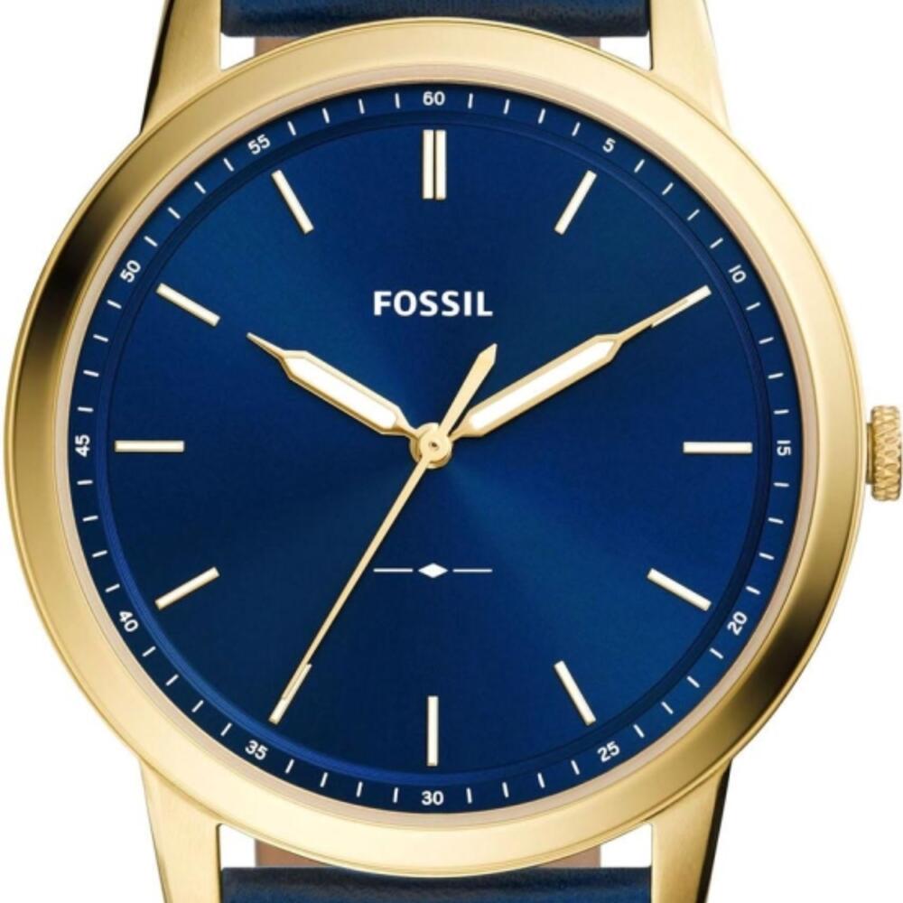 Fossil The Minimalist 3H Analog Blue Dial Blue Leather Strap Watch for Men - FS5789 Buy Now By Fossil