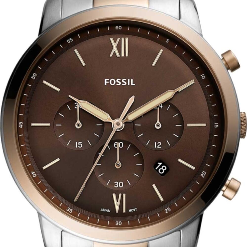 Fossil Neutra Chronograph Brown Dial Two Tone Steel Strap Watch for Men - FS5869 Buy Now By Fossil