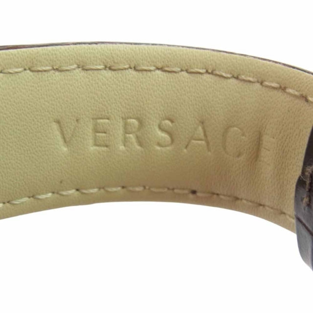 Versace V-Ray Chronograph Quartz Black Dial Brown Leather Strap Watch For Men - VEDB00318 Buy Now By Versace