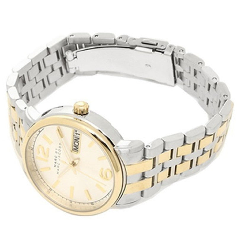 Marc Jacobs Fergus Silver Dial Two Tone Steel Strap Watch for Women - MBM3426 Buy Now By Marc Jacobs