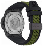Versace Chain Reaction Quartz White Dial Green Rubber Strap Watch for Men - VEDY00419 Buy Now By Versace