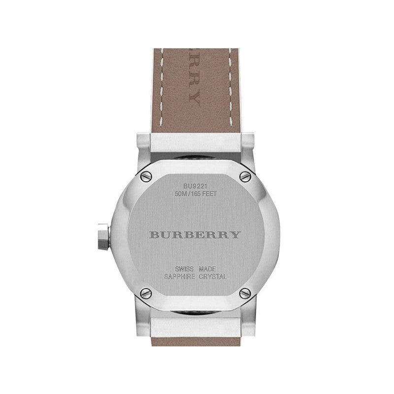 Burberry The City White Diamonds Dial White Leather Strap Watch for Women - BU9221 Buy Now By Burberry