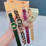 Michael Kors Parker Rose Gold Dial Maroon Leather Strap Watch For Women - MK2974 Buy Now By Michael Kors