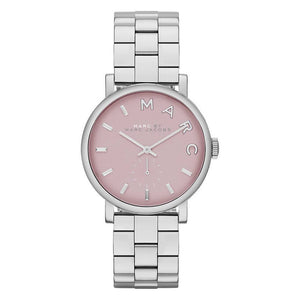 Marc Jacobs Baker Pink Dial Silver Steel Strap Watch for Women - MBM3283 Buy Now By Marc Jacobs