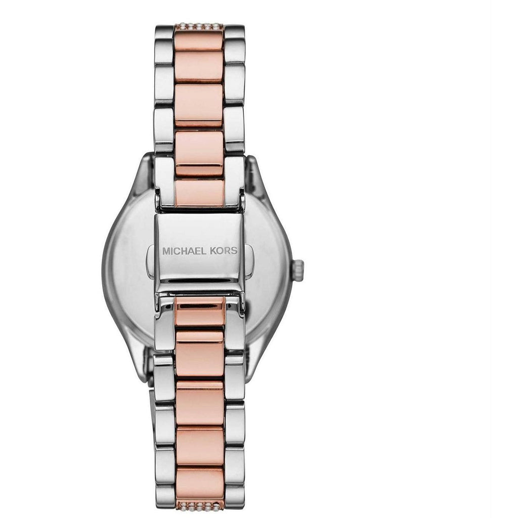 Michael Kors Lauryn Quartz Mother of Pearl White Dial Two Tone Steel Strap Watch For Women - MK4366 Buy Now By Michael Kors
