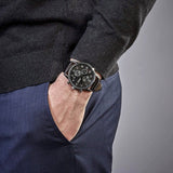 Hugo Boss Grand Prix Black Dial Black Leather Strap Watch for Men - 1513474 Buy Now By Hugo Boss