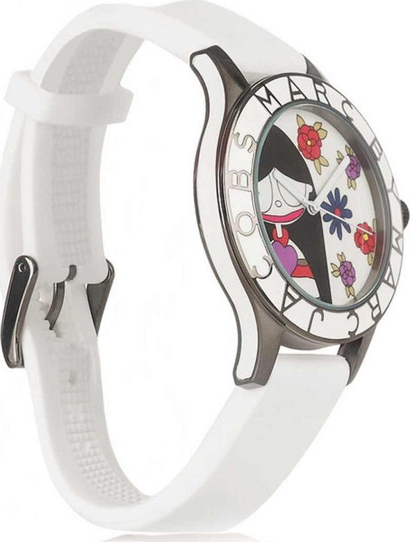 Marc Jacobs Miss Marc Flower White Dial White Silicone Strap Watch for Women - MBM5513 Buy Now By Marc Jacobs