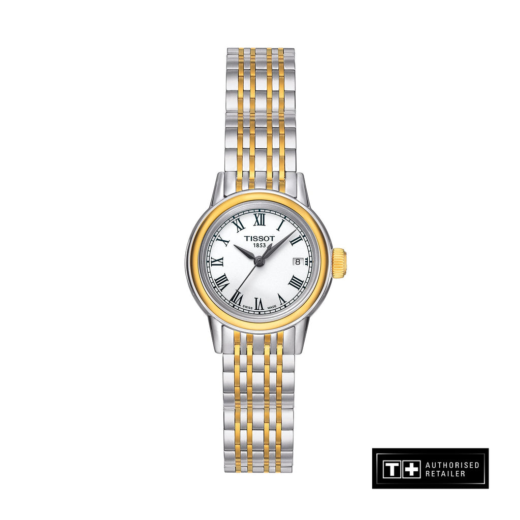 Tissot Carson Lady White Dial Two Tone Steel Strap Watch For Women - T085.210.22.013.00 Buy Now By Tissot