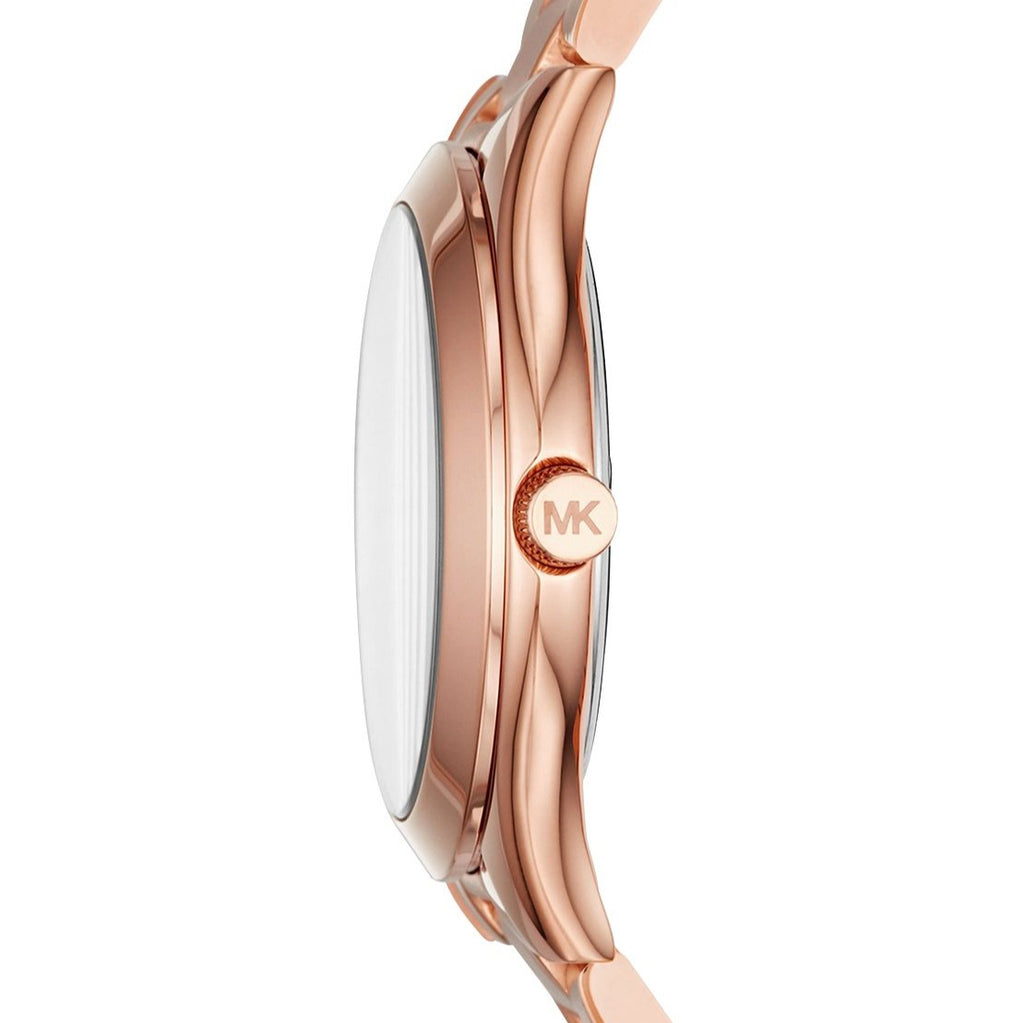 Michael Kors Slim Runway Rose Gold Dial Rose Gold Steel Strap Watch for Women - MK3513 Buy Now By Michael Kors