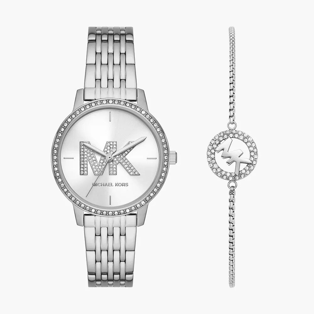 Michael Kors Melissa Quartz Silver Dial Silver Steel Strap Watch for Women - MK4370 Buy Now By Michael Kors