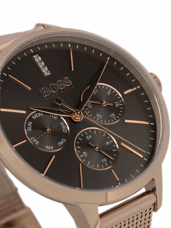 Hugo Boss Symphony Grey Dial Gold Mesh Bracelet Watch for Women - 1502424 Buy Now By Hugo Boss