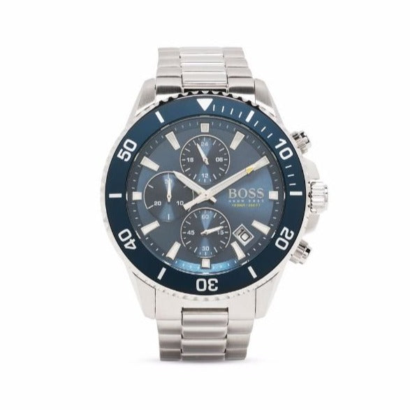 Hugo Boss Ocean Edition Chronograph Blue Dial Silver Steel Strap Watch for Men - 1513704 Buy Now By Hugo Boss