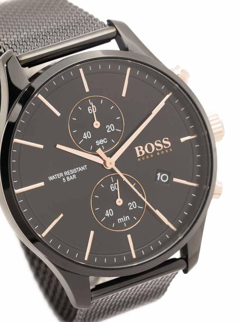 Hugo Boss Associate Black Dial Black Mesh Bracelet Watch for Men - 1513769 Buy Now By Hugo Boss