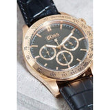 Hugo Boss Ikon Black Dial Black Leather Strap Watch for Men - 1513179 Buy Now By Hugo Boss