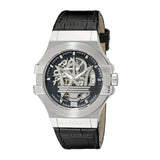 Maserati Potenza Automatic Black Dial Black Leather Strap Watch For Men - R8821108001 Buy Now By Maserati