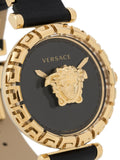 Versace Palazzo Empire Greca Black Dial Black Leather Strap Watch for Women - VEDV00119 Buy Now By Versace