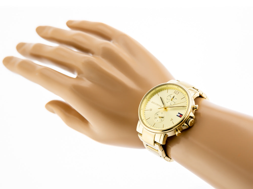 Tommy Hilfiger Daniel White Dial Gold Steel Strap Watch for Men - 1710415 Buy Now By Tommy Hilfiger