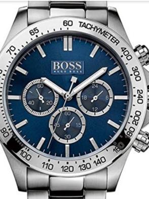 Hugo Boss Ikon Blue Dial Silver Steel Strap Watch for Men - 1512963 Buy Now By Hugo Boss