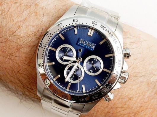 Hugo Boss Ikon Blue Dial Silver Steel Strap Watch for Men - 1512963 Buy Now By Hugo Boss