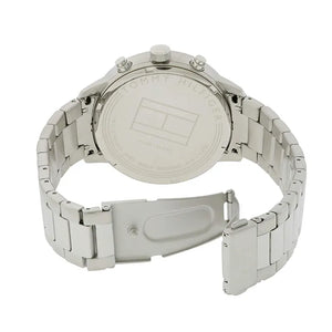 Tommy Hilfiger Hudson Chronograph White Dial Silver Steel Strap Watch For Men - 1791227 Buy Now By Tommy Hilfiger