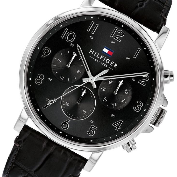 Tommy Hilfiger Daniel Black Dial Black Leather Strap Watch for Men - 1710381 Buy Now By Tommy Hilfiger