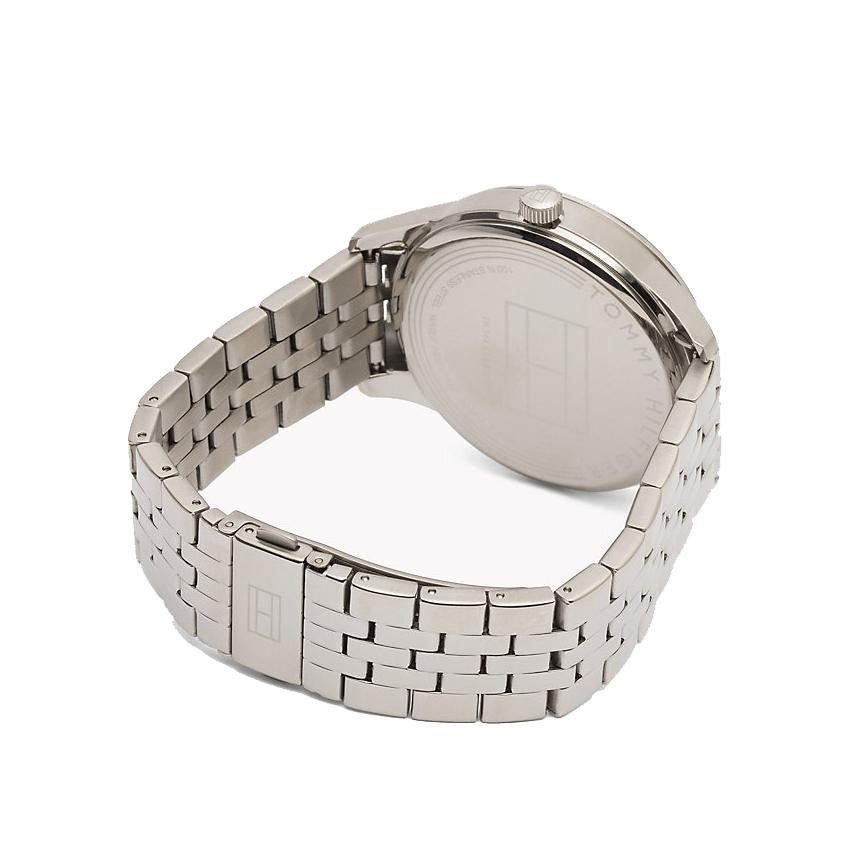 Tommy Hilfiger Damon Chronograph Blue Dial Silver Steel Strap Watch for Men - 1791416 Buy Now By Tommy Hilfiger