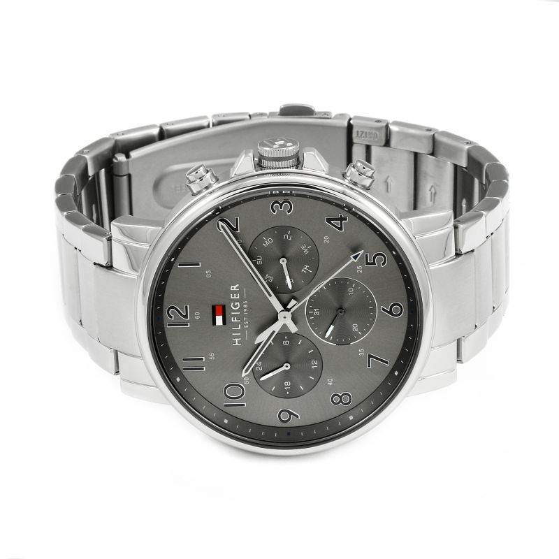 Tommy Hilfiger Chronograph Grey Dial Silver Steel Strap Watch for Men - 1710382 Buy Now By Tommy Hilfiger