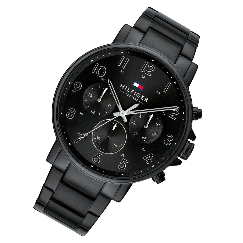 Tommy Hilfiger Daniel Black Dial Black Steel Strap Watch for Men - 1710383 Buy Now By Tommy Hilfiger