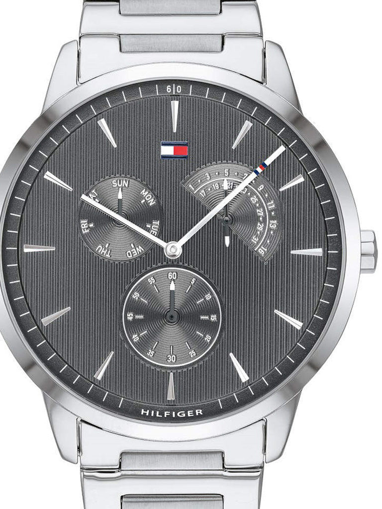 Tommy Hilfiger Brad Chronograph Quartz Grey Dial Silver Steel Strap Watch For Men - 1710385 Buy Now By Tommy Hilfiger