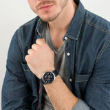 Tommy Hilfiger Brad Chronograph Quartz Blue Dial Blue Leather Strap Watch For Men - 1710387 Buy Now By Tommy Hilfiger