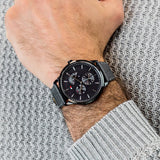 Tommy Hilfiger Brad Chronograph Quartz Grey Dial Grey Leather Strap Watch For Men - 1710388 Buy Now By Tommy Hilfiger