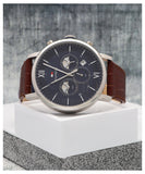 Tommy Hilfiger Evan Chronograph Blue Dial Brown Leather Strap Watch for Men - 1710393 Buy Now By Tommy Hilfiger