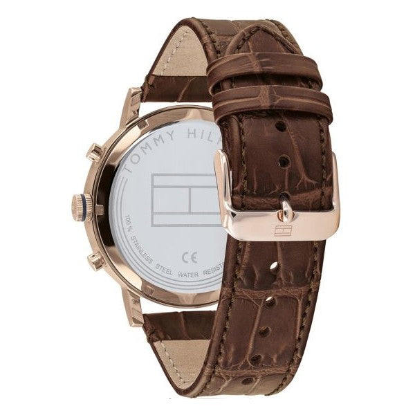 Tommy Hilfiger Evan White Dial Brown Leather Strap Watch for Men - 1710394 Buy Now By Tommy Hilfiger