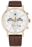 Tommy Hilfiger Evan White Dial Brown Leather Strap Watch for Men - 1710394 Buy Now By Tommy Hilfiger