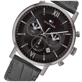 Tommy Hilfiger Evan Black Dial Black Leather Strap Watch for Men - 1710395 Buy Now By Tommy Hilfiger
