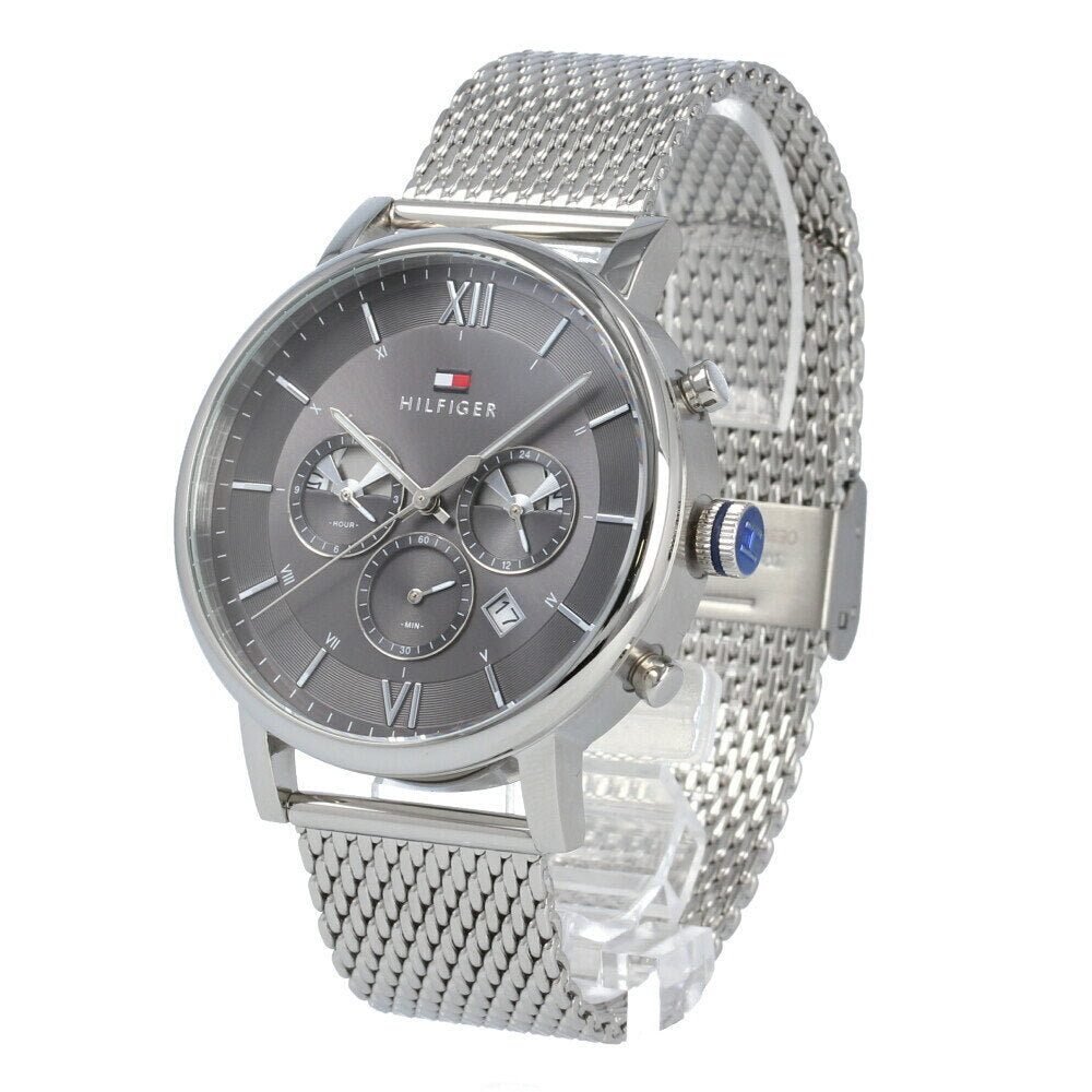 Tommy Hilfiger Evan Grey Dial Silver Mesh Bracelet Watch for Men - 1710396 Buy Now By Tommy Hilfiger