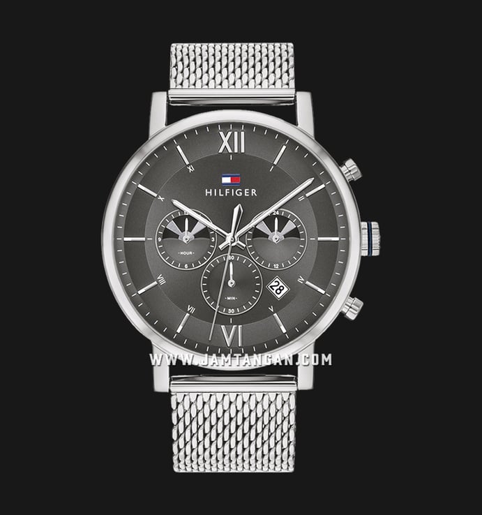 Tommy Hilfiger Evan Grey Dial Silver Mesh Bracelet Watch for Men - 1710396 Buy Now By Tommy Hilfiger