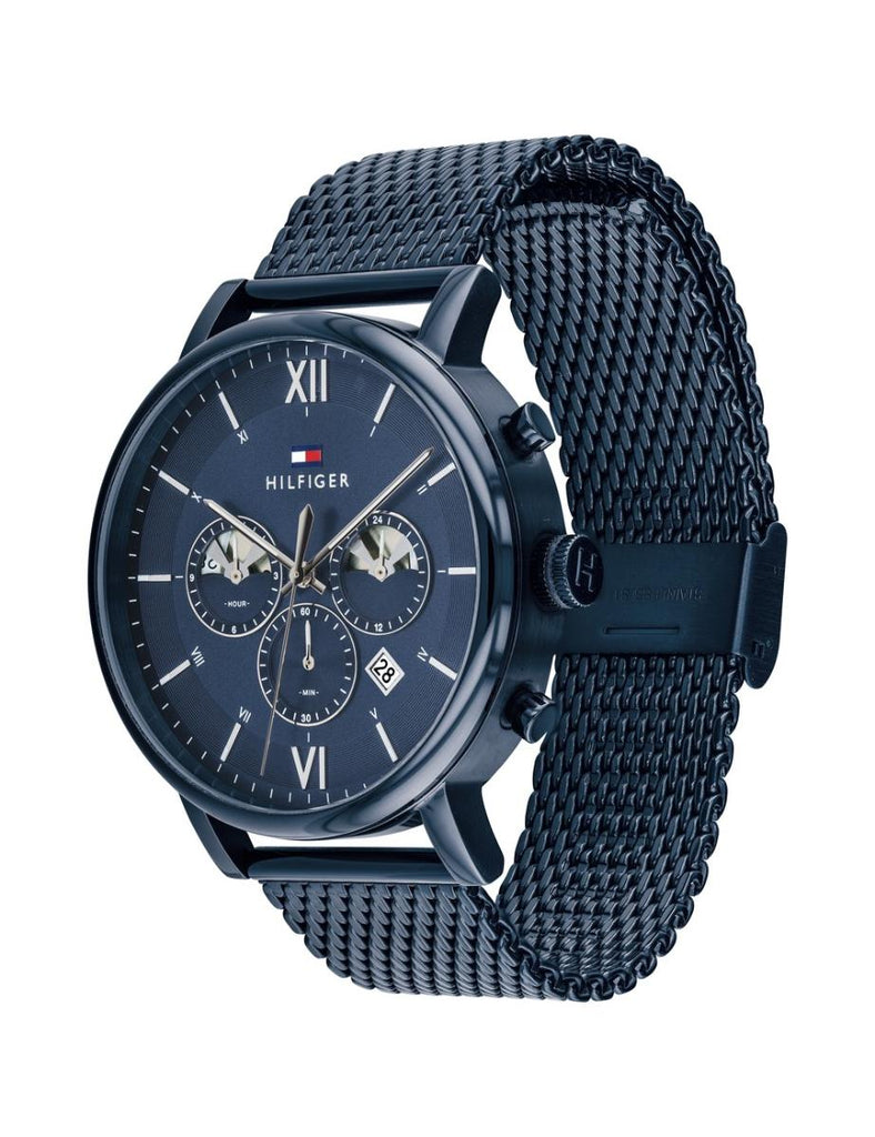 Tommy Hilfiger Evan Blue Dial Blue Mesh Bracelet Watch for Men - 1710397 Buy Now By Tommy Hilfiger