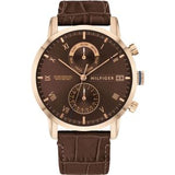 Tommy Hilfiger Kane Brown Dial Brown Leather Strap Watch for Men - 1710400 Buy Now By Tommy Hilfiger