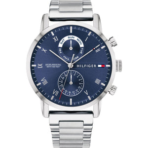 Tommy Hilfiger Kane Blue Dial Silver Steel Strap Watch for Men - 1710401 Buy Now By Tommy Hilfiger