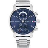 Tommy Hilfiger Kane Blue Dial Silver Steel Strap Watch for Men - 1710401 Buy Now By Tommy Hilfiger